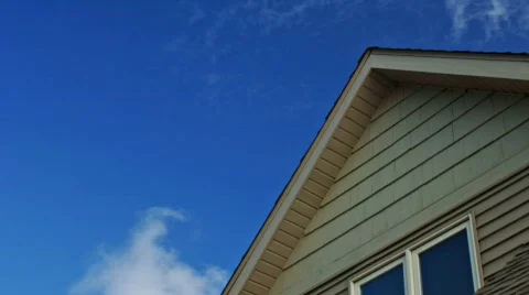 Clouds and House Gable Time Lapse Stock Footage 333691