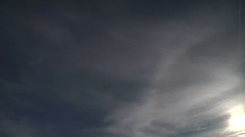 Clouds and Jet Con Trails Time Lapse Stock Footage 595589