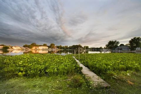 Clouds and lake Stock Photos