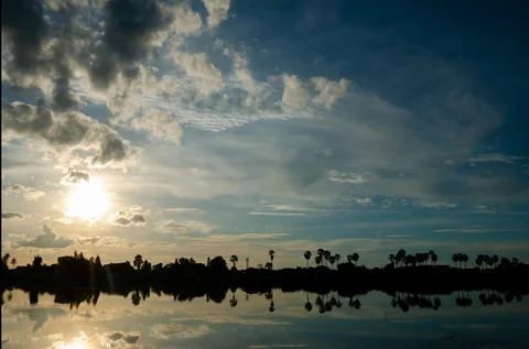 Clouds and light  of sunset in the evening time.Time lapse 4K Stock Footage 113266760
