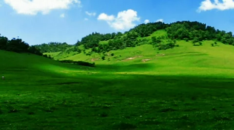 Clouds and meadow Stock Footage 790678