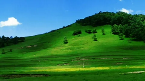 Clouds and meadow Vídeos de archivo 790712