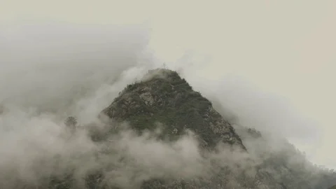 Clouds and mist passing by in the jungle Stock Footage 69772215