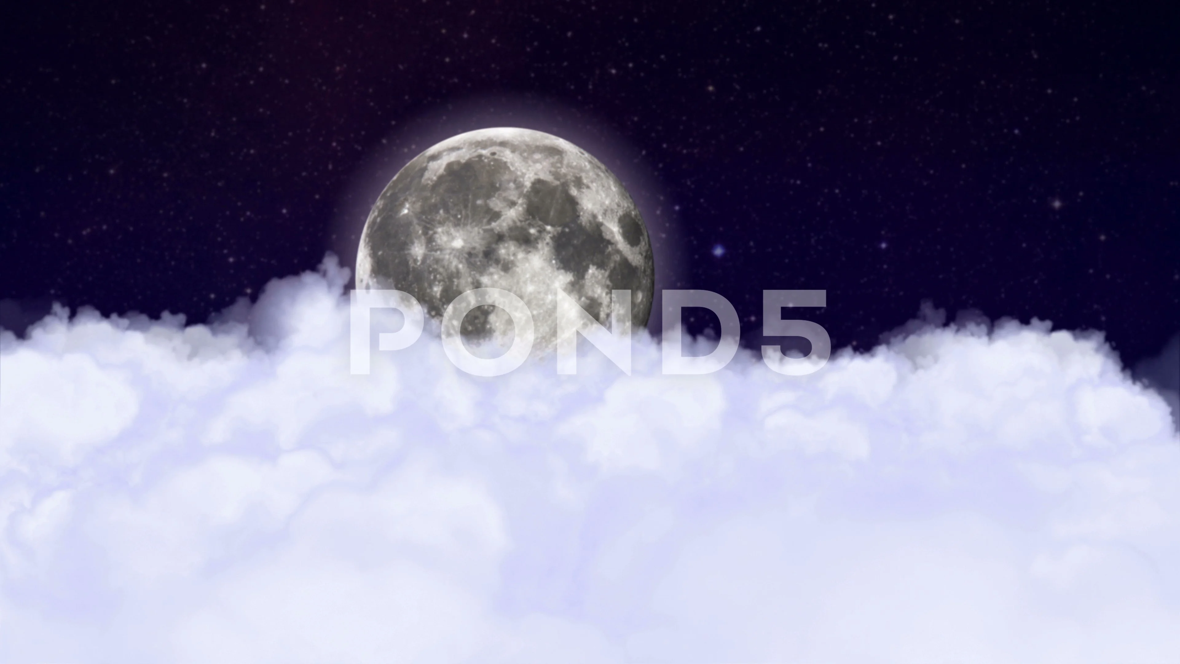 Clouds and Moon Animation, Rendering, Ba... | Stock Video | Pond5