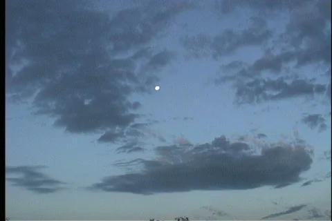 Clouds and moon Stock Footage 463985