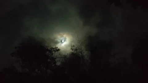 Clouds and the moon 库存影片 181096713