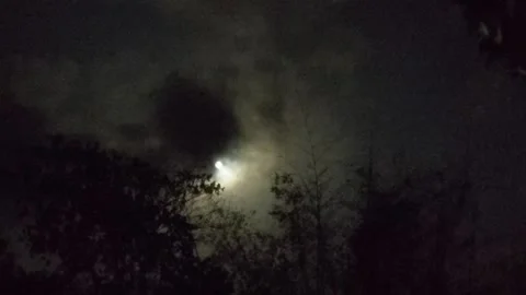 Clouds and the moon 库存影片 181099434