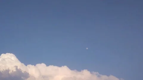 Clouds and moon time lapse Stock Footage 48686514