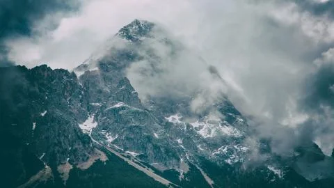 Clouds and Mountain Peaks Stock Photos