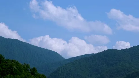 Clouds and mountain, timelapse Stock Footage 196864652