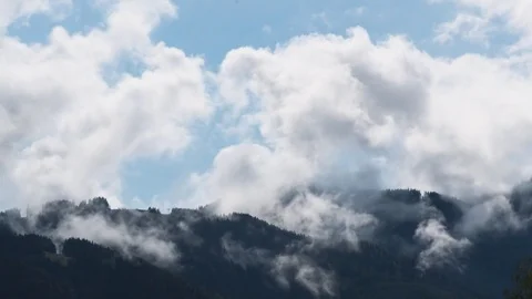Clouds and mountain timelapse schmittenhöhe Видео 84469662