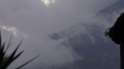 Clouds and mountains on Lake Atitlan, Guatemala Video stock 74485583