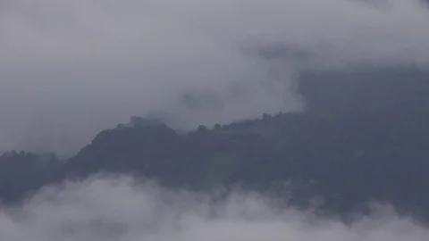 Clouds and mountains on Lake Atitlan, Guatemala Video stock 74485912