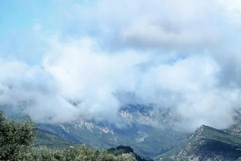 Clouds and mountains Stock-Fotos