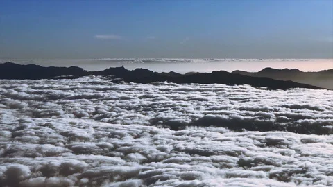 CLOUDS AND MOUNTAINS IN THE SKY 3 - 4K Stock Footage 127121011