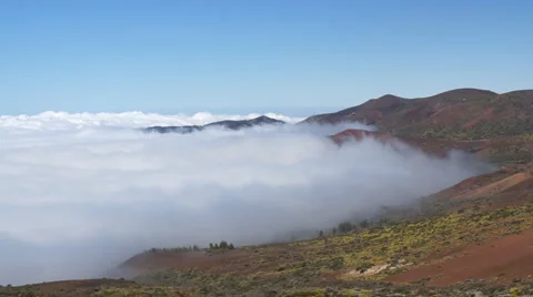 Clouds and Mountains, Tenerife Stock Footage 5601983