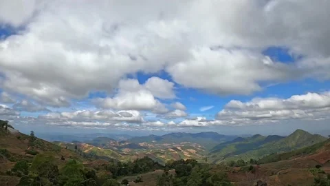 Clouds and mountains timelapse Stock Footage 255847234