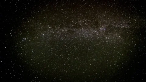 Clouds and northern lights covered with milky way at night Stock Footage 73011620