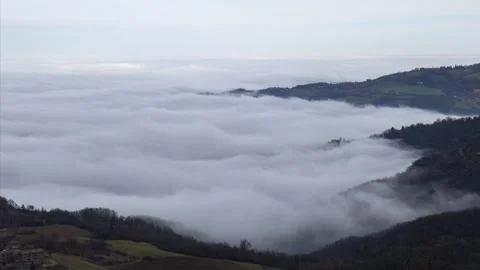 Clouds and pollution timelapse from above Stock Footage 264052444