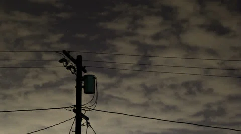 Clouds and Power lines (Time lapse) 스톡 동영상 23291103