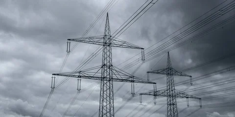 Clouds and power pole Stock Footage 107469342