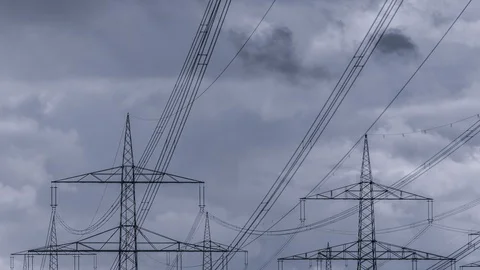 Clouds and power pole Stock Footage 108684129