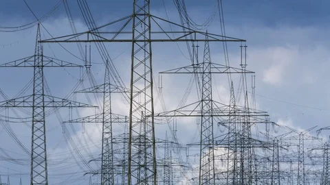 Clouds and power pole 스톡 동영상 108684636