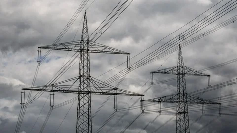 Clouds and power pole Stock Footage 108684935