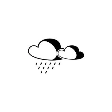 Clouds and rain icon. Element of weather elements illustration. Premium quality 스톡 일러스트