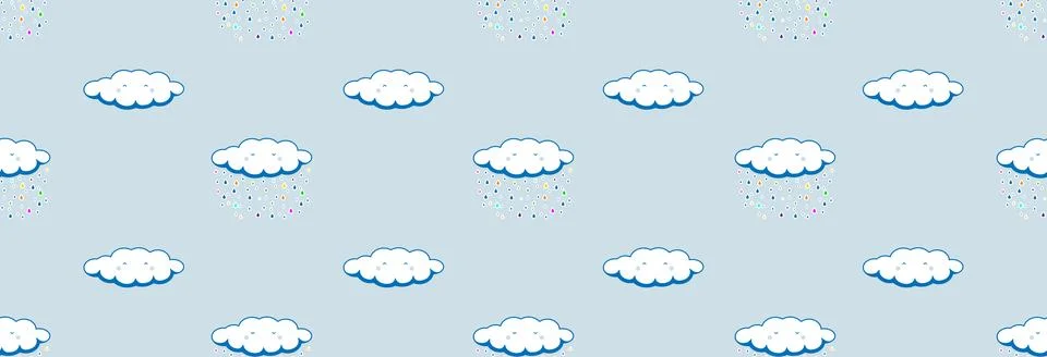Clouds and rain. Stock Illustration