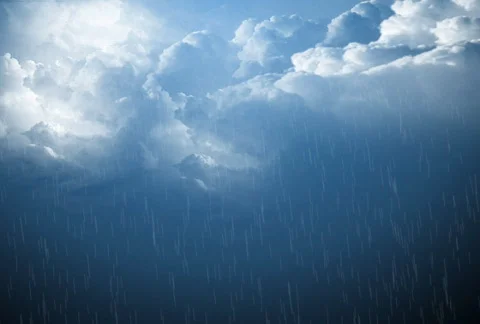 Clouds and rain with light breaking thru Stock Footage 448137