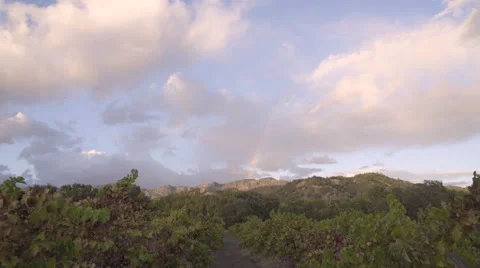 Clouds and rainbow  time lapse Video stock 56663384