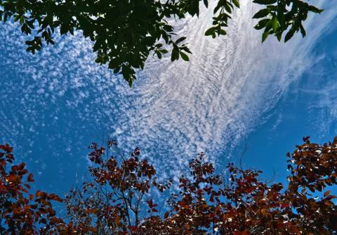Clouds and red in the sky Stock Photos