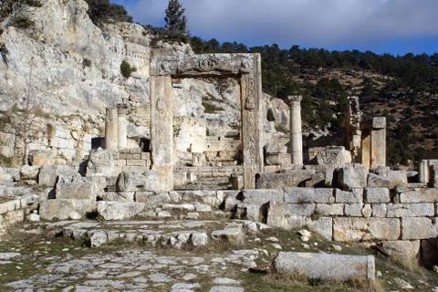 Clouds and ruins Stock Photos