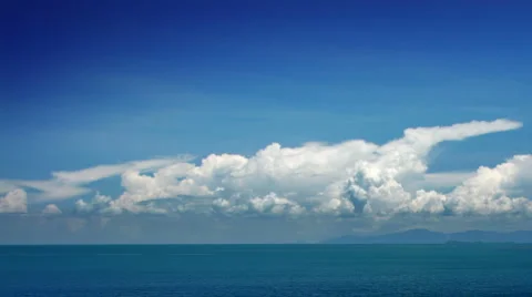 Clouds and sea time lapse Stock Footage 5401582