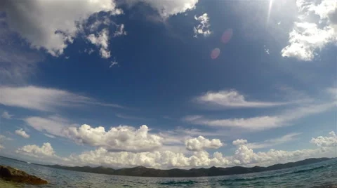 Clouds and sea timelapse, view towards east from island Iz at island Ugljan Stock Footage 41471453
