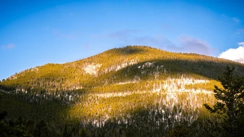 Clouds and Shadows Dancing over Rocky Mountains Stock Footage 108115270