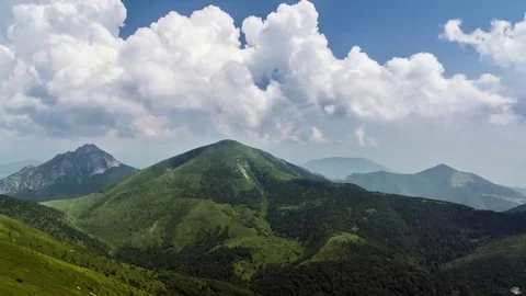 Clouds and shadows in mountains time lapse. Storm convection 스톡 동영상 69143334