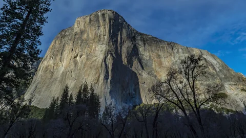 Clouds and Shadows on Yosemite's El Capitan Stock Footage 282217126