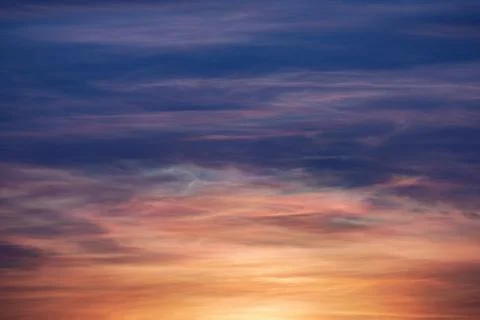 Clouds and sky for background, gradient purple and orange sky wallpaper Stock Photos