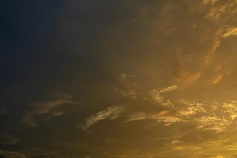 Clouds and sky, evening sun Stock Photos