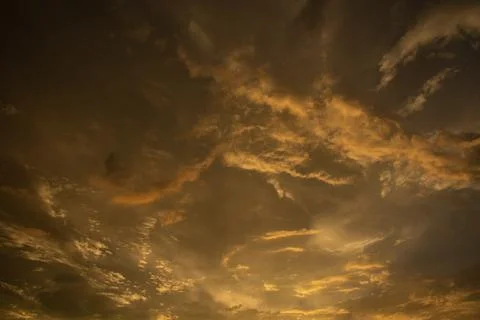 Clouds and sky, evening sun Stock Photos