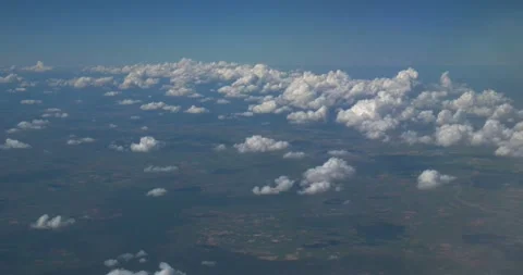 Clouds and sky from inside airplane Video stock 155820430