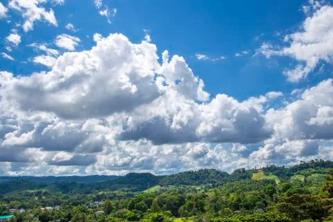 Clouds and sky with mountain Stock Photos