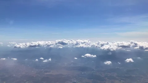 Clouds and sky view on airplane form window Video stock 89133753