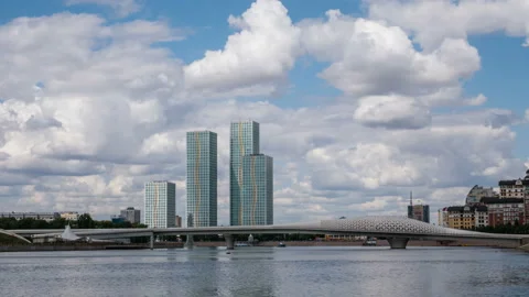 Clouds and skyscrapers Stock Footage 115072752