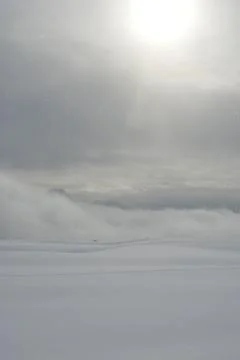 Clouds and snow background texture norway scandinavia Stock-Fotos