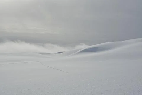 Clouds and snow background texture norway scandinavia Stock Photos
