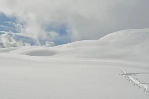 Clouds and snow background texture norway scandinavia Stock Photos