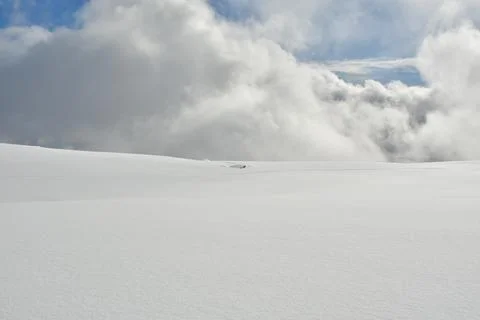 Clouds and snow background texture norway scandinavia Stock-Fotos